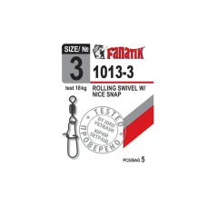 Застежка американка с вертлюгом Fanatik 1013 #3 18 кг