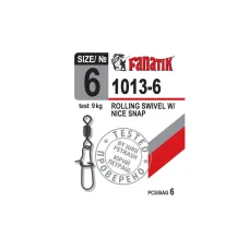 Застежка американка с вертлюгом Fanatik 1013 #6 9 кг