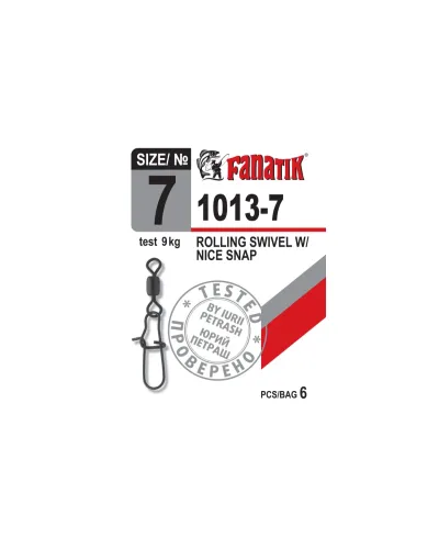 Застежка американка с вертлюгом Fanatik 1013 #7 9 кг