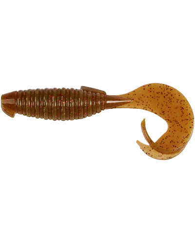 Силикон Keitech Flapper Grub 4" (7 шт/упак) ц:pal#07 MotorOil Red Flake