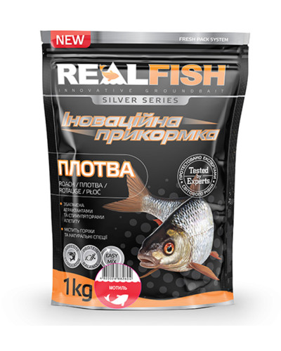 Прикормка RealFish "Плотва" мотиль" 1kg