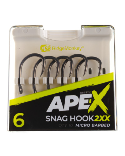 Гачок короповий RidgeMonkey Ape-X Snag Hook 2XX Barbed size 6