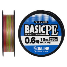 Шнур Sunline Basic PE 200m (Multi Color) #0.6/0.132mm 10lb/4.5kg