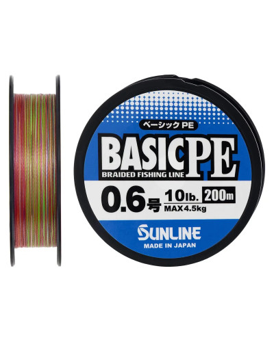 Шнур Sunline Basic PE 200m (Multi Color) #0.6/0.132mm 10lb/4.5kg