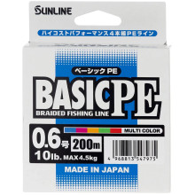 Шнур Sunline Basic PE 200m (Multi Color) #0.6/0.132mm 10lb/4.5kg
