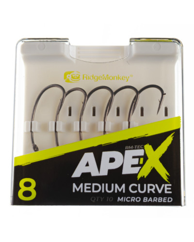 Гачок короповий RidgeMonkey Ape-X Medium Curve Barbed size 8