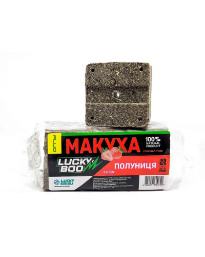 Макуха Lucky Ebisu с отверстием для макушатника (Клубника) 3шт