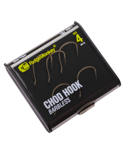 Крючок карповый RidgeMonkey RM-Tec Chod Hook Barbless size 4