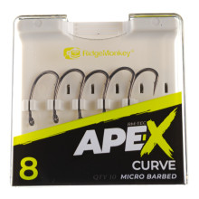 Крючок карповый RidgeMonkey Ape-X Curve Barbed size 8