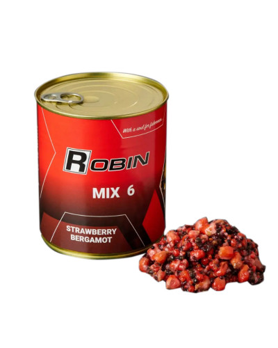 MIX-6 зерен ROBIN 900 ml. ж/б Полуниця Бергамот