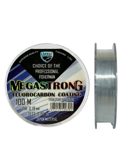 Волосінь Condor MegaStrong Fluorocarbon Coating 100m 0.18mm