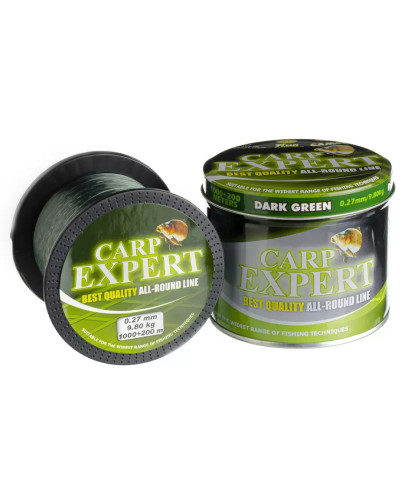Волосінь коропова Carp Expert 0.27 mm DARK GREEN 1000+200 м
