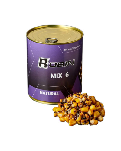 MIX-6 зерен ROBIN 900 ml. ж/б Натур