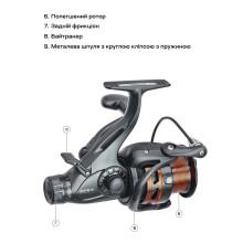 Котушка Brain Apex Double 5000 з бейтранером для фідерної та коропової риболовлі