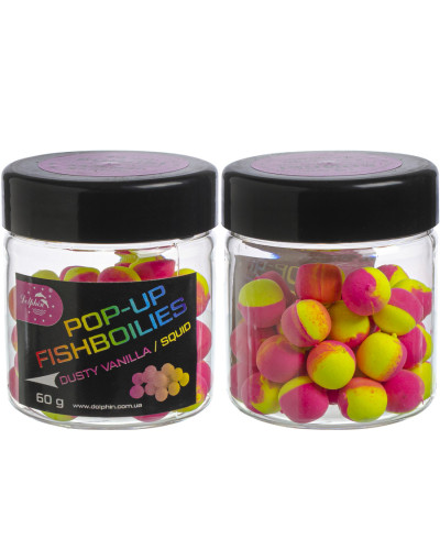 Бойли Dolphin Pop-up ваніль/кальмар 14mm 60g