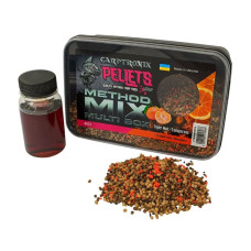 Пелетс Carptronik Method mix Multi Box, 400g (Ліквід Тигровий горіх-мандарин 100g)