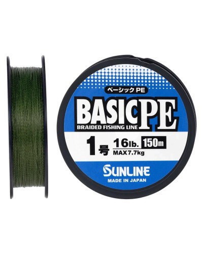 Шнур Sunline Basic PE 150m (Dark Green) #1.0/0.171mm 16lb/7.7kg
