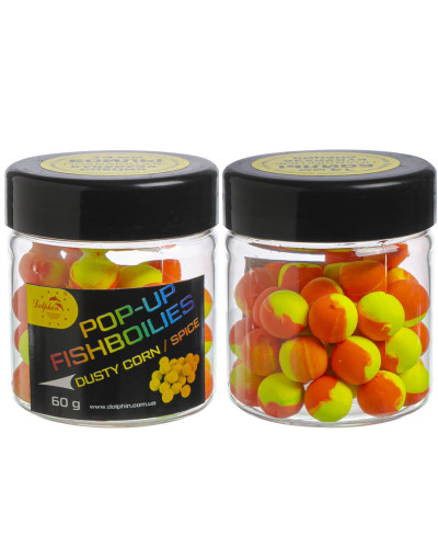 Бойли Dolphin Pop-up кукурудза/спеції 14mm 60g