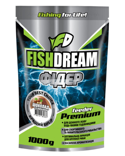 Прикормка Fish Dream Premium "Фідер Шоколад з Горіхами" 1kg