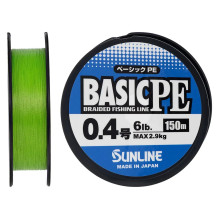 Шнур Sunline Basic PE 150m (Light Green) #0.4/0.108mm 6lb/2.9kg
