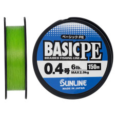 Шнур Sunline Basic PE 150m (Light Green) #0.4/0.108mm 6lb/2.9kg