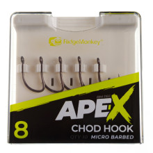 Крючок карповый RidgeMonkey Ape-X Chod Barbed size 8
