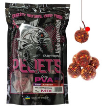 Готовий ПВА стік Carptronik lazy PVA stick pellets Squid/Cranberry (Кальмар/Журавлина) 15шт