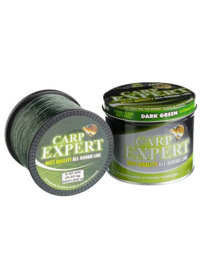 Волосінь коропова Carp Expert 0.40 mm DARK GREEN 1000+200 м