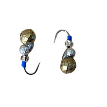 Мормышка вольфрамовая Муравей гранёный, крючок №16 0,7g Gold+Silver (5шт\уп)