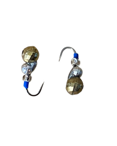 Мормышка вольфрамовая Муравей гранёный, крючок №16 0,7g Gold+Silver (5шт\уп)
