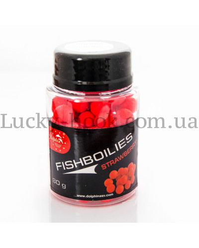 Бойлы тонущие Dolpin 10mm Клубника 80g