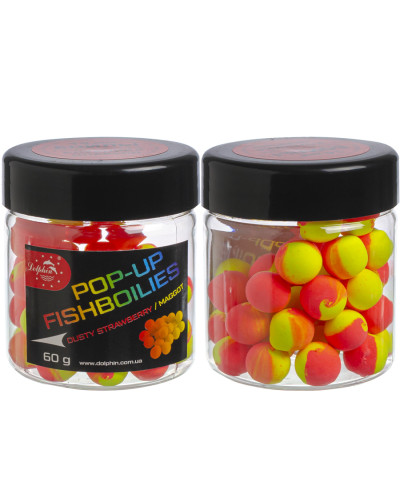 Бойли Dolphin Pop-up полуниця/опариш 14mm 60g