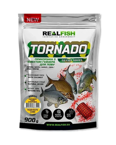 Прикормка RealFish TORNADO "Короп тигровий горіх-кукурудза" 900g