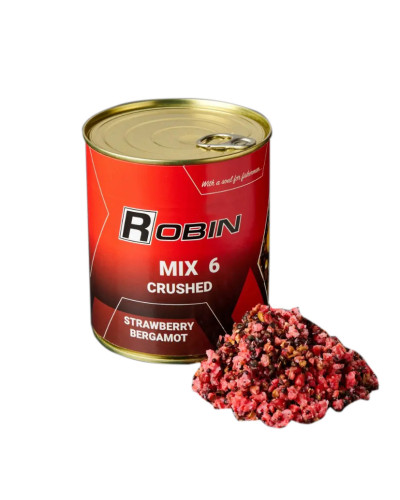 MIX-6 зерен подріблений ROBIN 900ml ж/б Полуниця Бергамот
