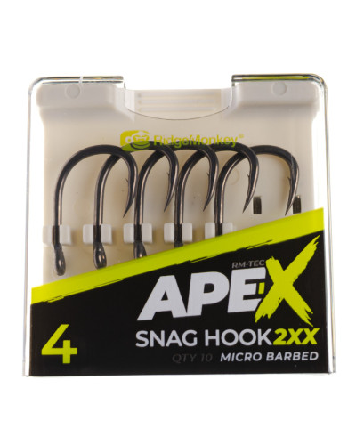 Гачок короповий RidgeMonkey Ape-X Snag Hook 2XX Barbed size 4