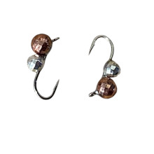 Мормышка вольфрам Мур-мелк.грань с ушком кр.№ 18 0,4g Cuper+Silver (5шт\уп)