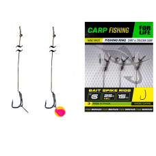 Короповий повідець з голкою Bait Spike Rigs гч.6 25lb 15cm
