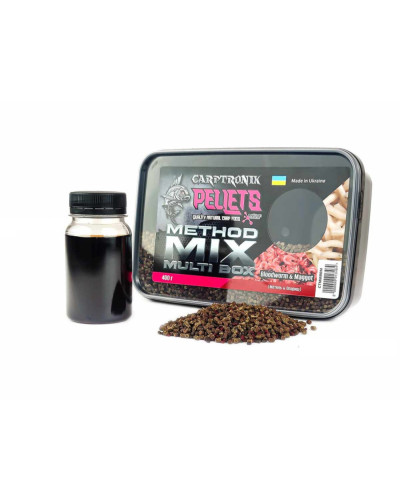 Пелетс Carptronik Method mix Multi Box, 400g (Ліквід Мотиль-Опариш 100g)