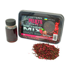 Пелетс Carptronik Method mix Multi Box, 400g (Ліквід Кальмар-журавлина 100g)