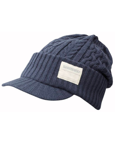 Шапка Shimano Knit Watch with brim Regular Size к:indigo