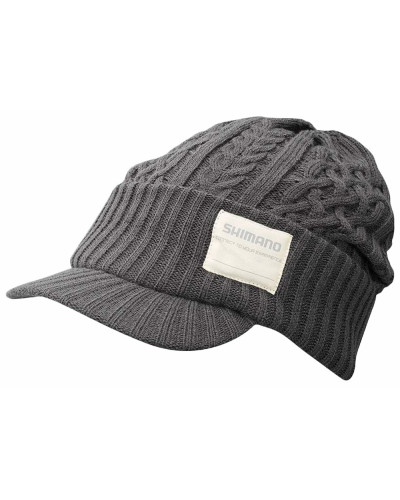 Шапка Shimano Knit Watch with brim Regular Size ц:charcoal