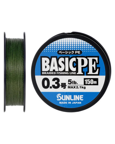Шнур Sunline Basic PE 150m (Dark Green) #0.3/0.094mm 5lb/2.1kg