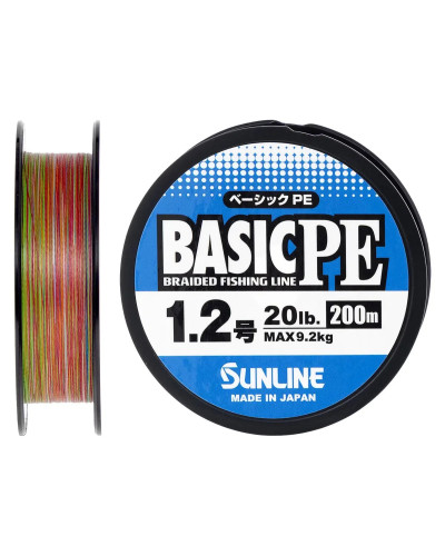 Шнур Sunline Basic PE 200m (Multi Color) #1.2/0.187mm 20lb/9.2kg