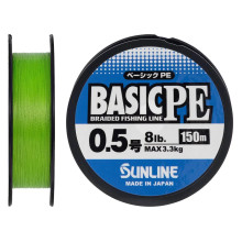 Шнур Sunline Basic PE 150m (Light Green) #0.5/0.121mm 8lb/3.3kg
