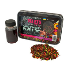 Пелетс Carptronik Method mix Multi Box, 400g (Ліквід Кальмар-тутті фрутті 100g)