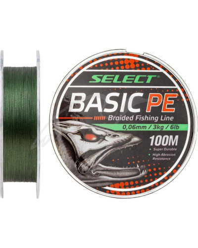 Шнур Select Basic PE 100m (темн-зел.) 0.10mm 10LB/4.8kg