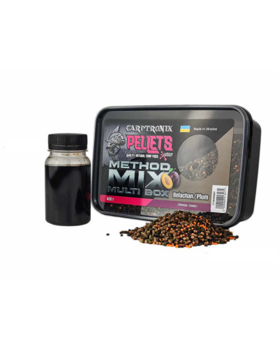 Пелетс Carptronik Method mix Multi Box, 400g (Ліквід Білачан-Слива 100g)