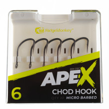 Крючок карповый RidgeMonkey Ape-X Chod Barbed size 6