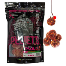 Готовий ПВА стік Carptronik lazy PVA stick pellets Krill/Strawberry (Криль/Полуниця) 15шт
