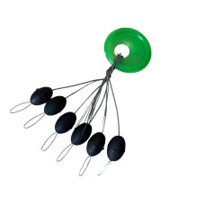 Стопор для жилки чорний 2XL 5х8mm (6шт\уп)